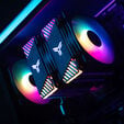 Jonsbo CR-2000 GT CPU-K&uuml;hler Dual Tower, ARGB - 2x 120mm, schwarz image number null