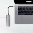 AXAGON HMC-5 USB-C-Hub, 2x USB-A, HDMI, 2x USB-C 3.2 Gen 1, 1x SD, 1x microSD, silber image number null