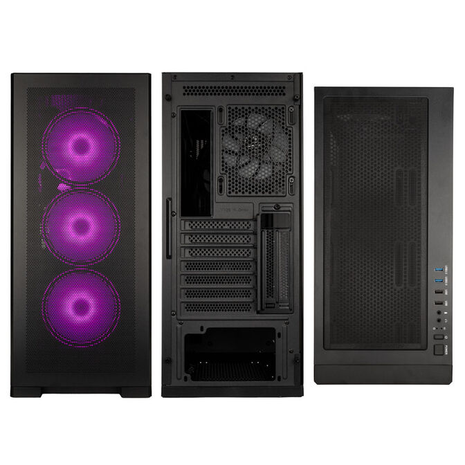 Kolink Unity Meshbay ARGB Midi-Tower, Tempered Glass - schwarz image number 3
