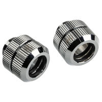 Bitspower Touchaqua Link Adapter Female G1/4 Zoll AG auf Link Tube verstellbar 16-22mm - 2er-Pack, s