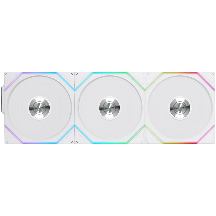 Lian Li UNI FAN TL Wireless Fans, ARGB, PWM, 3-Pack – Reverse Blade, 120 mm, White image number 1