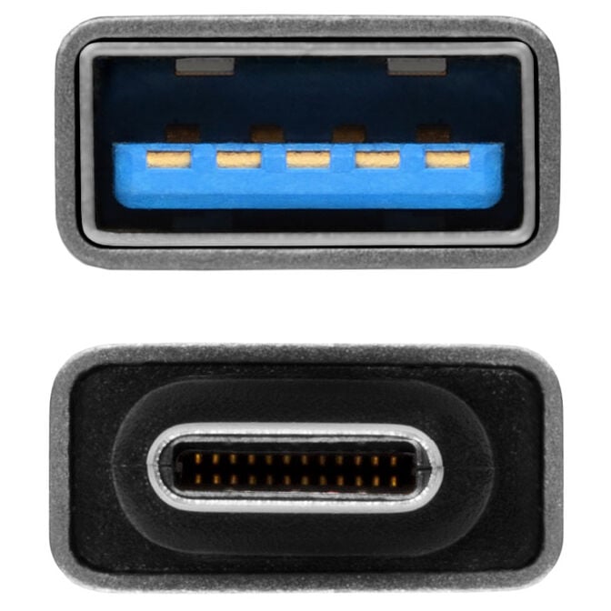 AXAGON USB-C 3.1 M auf USB-A F Adapter, Aluminium - schwarz image number 3