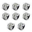XSPC fitting G1/4" to 14mm hard tube, chrome - 8 pieces image number null