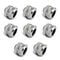 XSPC fitting G1/4" to 14mm hard tube, chrome - 8 pieces