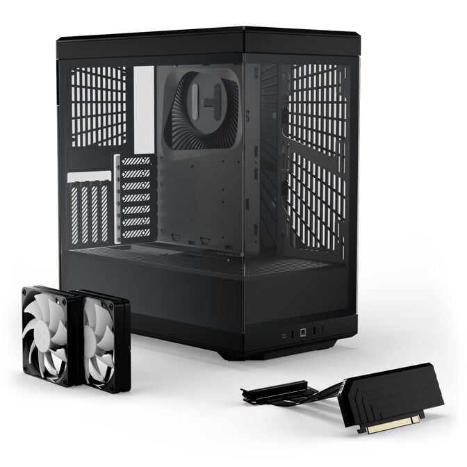 Hyte Y40 PC Case, Mid Tower, Tempered Glass - Black image number 1