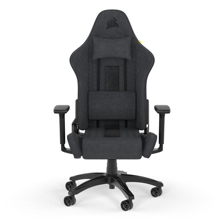 Corsair TC100 Relaxed Soft Fabric Gaming Chair - black, grey image number 1