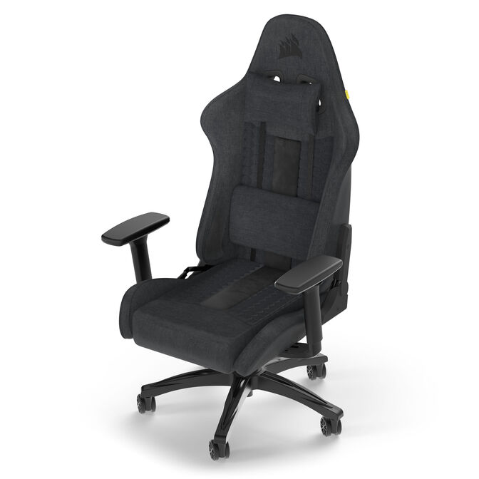 Corsair TC100 Relaxed Soft Fabric Gaming Chair - black, grey image number 2