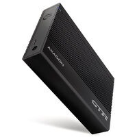 AXAGON EE35-GTR USB-C 3.2 Gen 1 - SATA 6G, 3.5" external hard drive enclosure, grooved - black