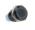 Lamptron Vandal Resistant Switch 16mm - Blackline - blue image number null