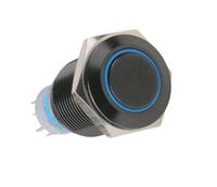 Lamptron Vandal Resistant Switch 16mm - Blackline - blue