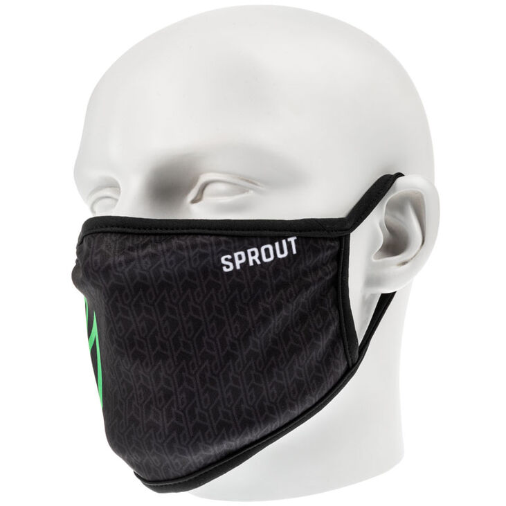 Sprout face mask for mouth and nose - black image number 2