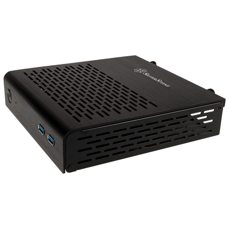 SilverStone SST-PT13B-USB3.0 Petit Thin-Mini-ITX Case - black image number 1