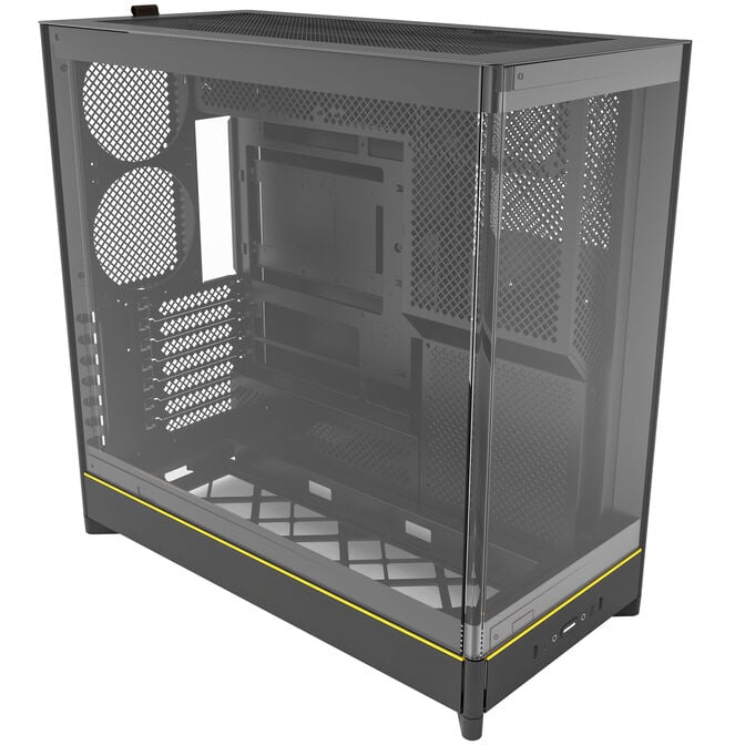 Montech HS02 PC Case, Midi Tower, ATX, Tempered Glass, ARGB - Black image number 0