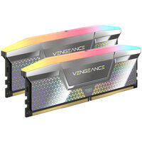 Corsair Vengeance RGB DDR5-8200 RAM, CL40, XMP 3.0, CUDIMM - 48 GB Dual Kit, silver