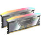 Corsair Vengeance RGB DDR5-8200 RAM, CL40, XMP 3.0, CUDIMM - 48 GB Dual-Kit, silber