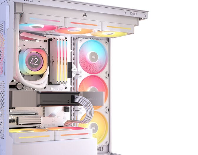 Corsair 3500X LX-R PC-Geh&auml;use, Midi-Tower, E-ATX, RGB, Tempered Glass - wei&szlig; image number 10