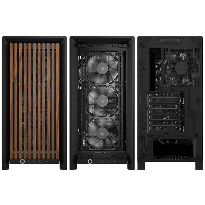 Corsair FRAME 4000D RS Wood PC Case, Mid-Tower, E-ATX - Wood, Black image number 5