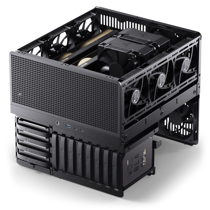 Jonsbo N5 NAS case, E-ATX - black image number 9