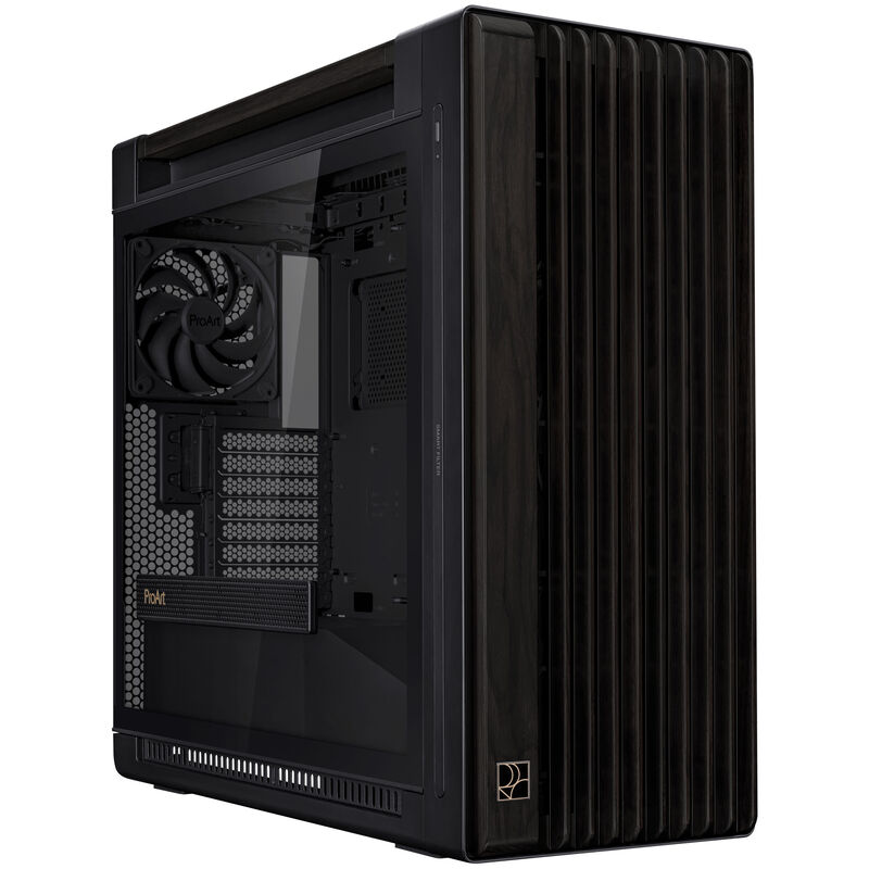 ASUS ProArt PA602 Midi-Tower PC-Gehäuse, E-ATX, Echtholz, Tempered Glass - Schwarz