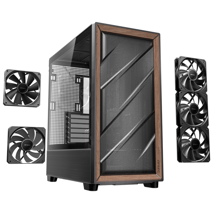 Antec Flux PC Case, Mid Tower, E-ATX, Tempered Glass – Black image number 18