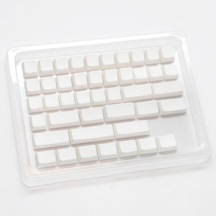 Ducky Blank White PBT Set, MDA Profile - 133 Keycaps, ANSI US Layout, ANSI US Layout image number 3