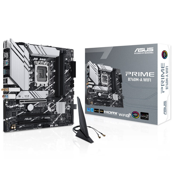ASUS Prime B760M-A WIFI, Intel B760 Mainboard, Sockel 1700, DDR5 image number 0