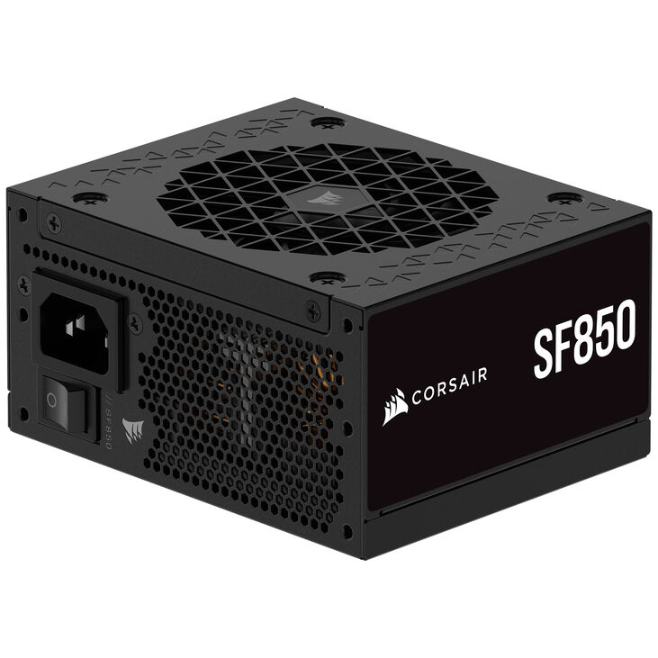 Corsair SF Series SF850 SFX Power Supply, 80 PLUS Platinum, ATX 3.1 / PCIe 5.1 - 850 Watts, black image number 1