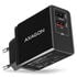 AXAGON ACU-QS24 Charger, 2x USB-A, QC3.0/Smart 5V 1.2A, 24W - black image number null