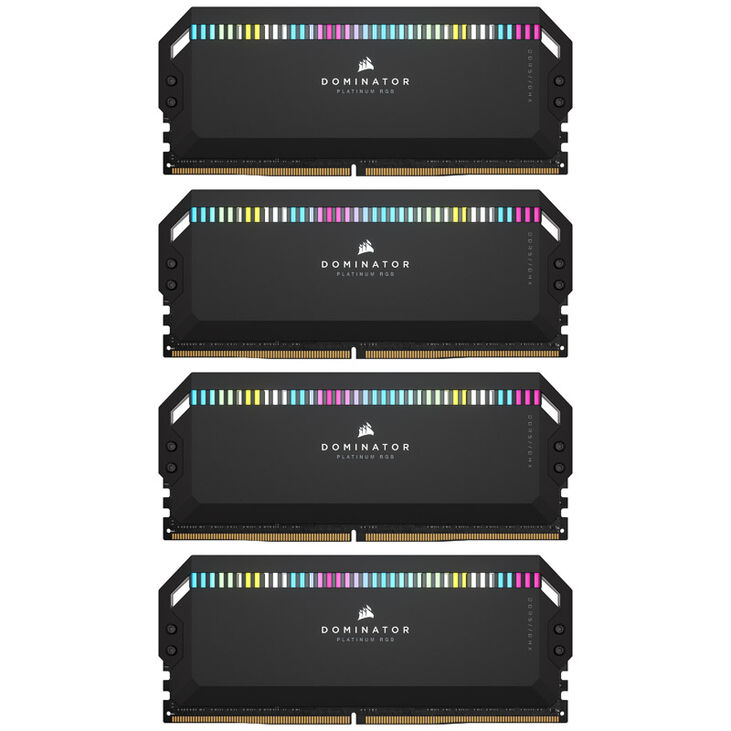 Corsair Dominator Platinum RGB DDR5-6600 RAM, CL32, XMP - 64 GB Quad-Kit, schwarz image number 2