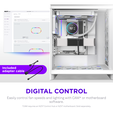 NZXT F140X RGB Case Fan, LCP Rotor, Hybrid Bearing, aRGB - White, 140mm image number null