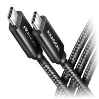 AXAGON BUCM432-CM10AB USB-C zu USB-C Kabel, USB4 Gen 3×2, 1m, PD 100W, 8K HD, ALU, geflochten - schw