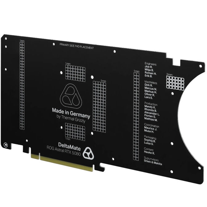 Thermal Grizzly DeltaMate 5080 Astral GPU Water Cooler, ARGB, with Backplate - Acrylic, Black image number 6