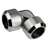 Alphacool Eiszapfen Adapter 90 Degree 16mm OD to 16mm OD Hardtube - shiny silver