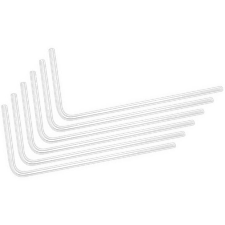 EK Water Blocks EK-Loop Hard Tube 16/12mm Acrylic, bent 90 degrees - 80cm, 6 pieces image number 0