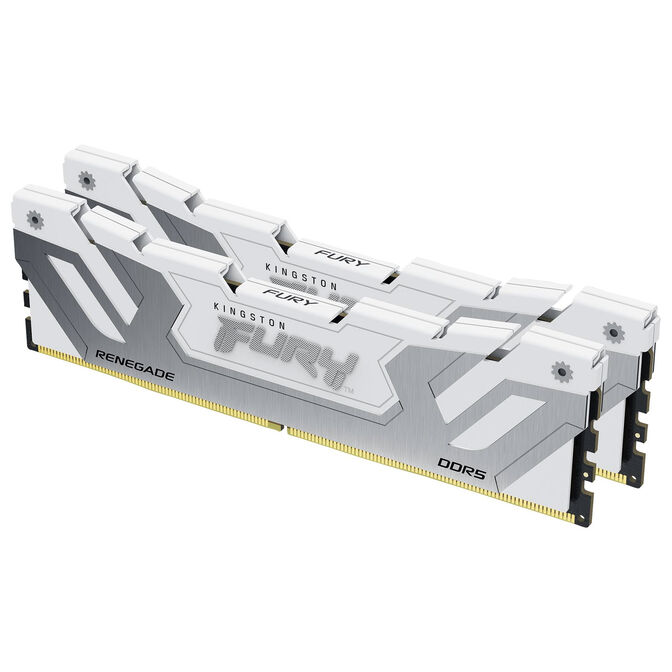 Kingston Fury Renegade DDR5-8400 RAM, CL40, XMP 3.0, CUDIMM &ndash; 48 GB Dual-Kit, wei&szlig; image number 0