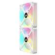 Corsair iCUE LINK QX140 RGB Series, PWM fan, 2-pack including RGB controller - 140mm, white, starter image number null