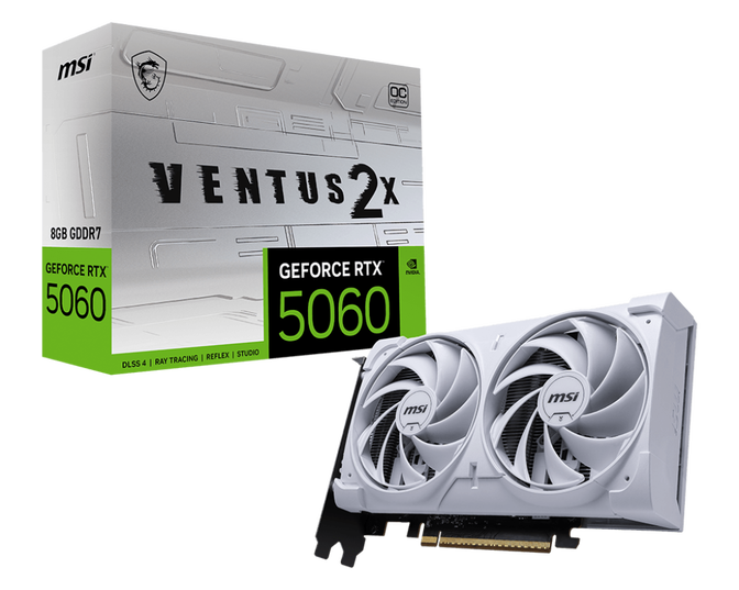 MSI GeForce RTX 5060 8G Ventus 2X OC White, 8192 MB GDDR7 image number 0