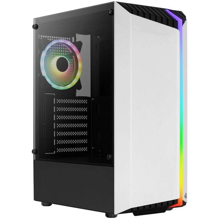 Aerocool Bionic v2 Mid Tower, RGB, Tempered Glass - Black/White image number 8