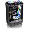 Thermaltake The Tower 300 PC-Geh&auml;use, Mini-Geh&auml;use, mATX, Tempered Glass - inklusive 2x 140-mm-L&uuml;fter, schwarz image number null