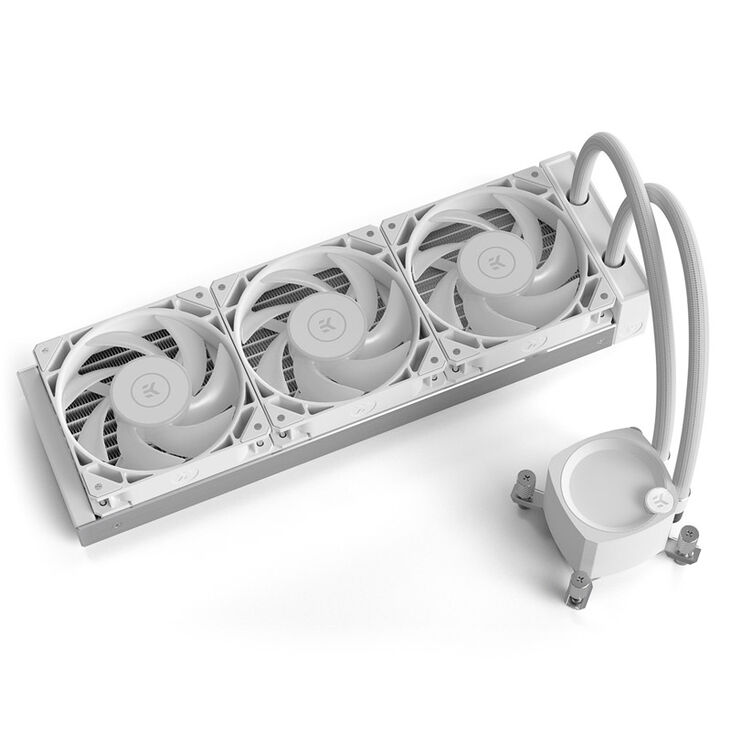 EK Water Blocks EK-Nucleus AIO CR360 Lux D-RGB AIO Cooler - 360 mm, White image number 1