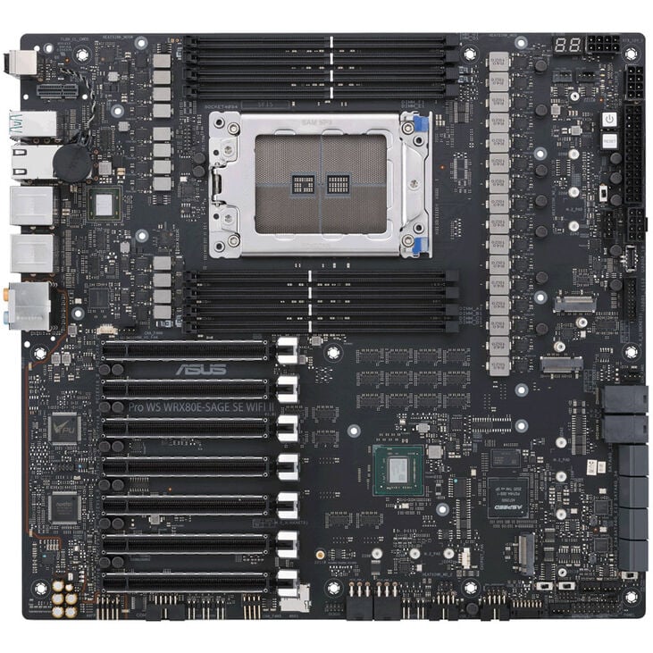 ASUS PRO WS WRX80E-SAGE SE WIFI II, AMD WRX80 Mainboard, Socket sWRX8, DDR4 image number 3