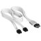 Corsair Premium Sleeved 2x 8-Pin zu 12V-2x6-Kabel, f&uuml;r Typ-5-Netzteil - wei&szlig;