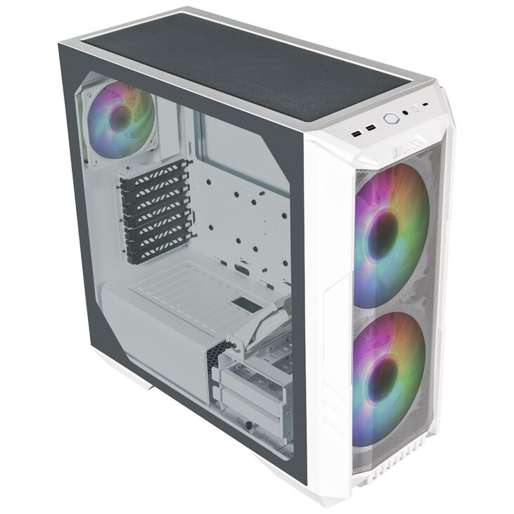 Cooler Master HAF 500, Midi-Tower, ARGB, Tempered Glass - weiß image number 2