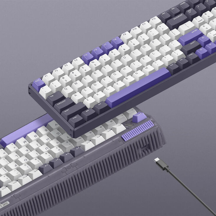 IQUNIX F97 Lavandin Wireless Gaming Tastatur, RGB - MX-Red-Switches (US) image number 4