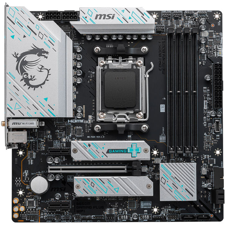 MSI Pro B650M Gaming Plus WiFi, Socket AM5, AMD B650M, Micro-ATX - DDR5 image number 2