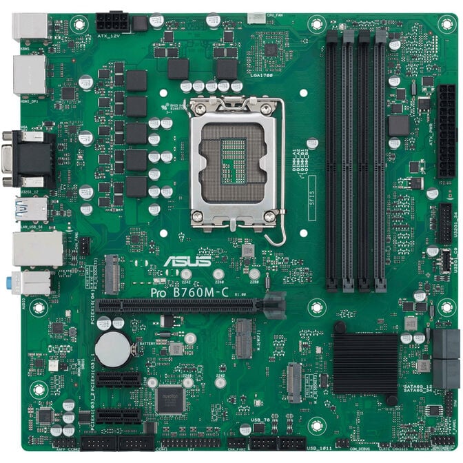 ASUS PRO B760M-C-CSM, Intel B760 motherboard, Socket 1700, DDR5 image number 2