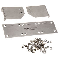 aqua computer mounting frame for poweradjust 2/3 and farbwerk, brushed stainless steel