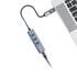 Graugear USB-Hub, 3x USB 3.0 Type-A Gbit LAN, inkl. USB-C Adapter - silber image number null