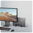 AXAGON STND-VB Vertikaler Laptop-St&auml;nder, einstellbare Breite, Aluminium - schwarz image number null