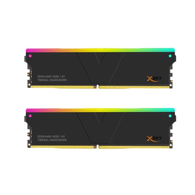 V-Color Manta XSky RGB DDR5-6400 RAM, CL32, EXPO - 32 GB Dual-Kit, 2 x 16 GB, schwarz image number 0